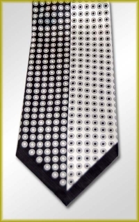 Black and White Dotted Silk Tie
