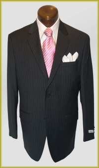 Calvin Klein Charcoal Grey Multi-Striped Suit