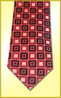 Black and Red Square Checkered Silk Tie