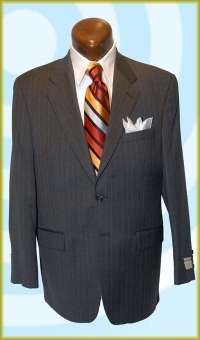 Ralph Lauren Grey Striped Suit