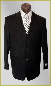 Ralph Lauren Black Shadow Striped Suit